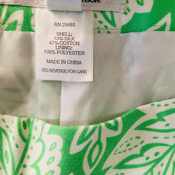 Pendleton Womens Green Silk Blend Tropical Lined Capri ‘Shangri-la’ Pants12 - Picture 5 of 11